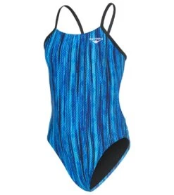 Girls' Zircon Swan Back One Piece Swimsuit