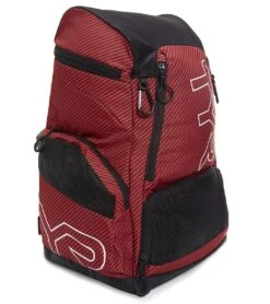 TYR Alliance 45L Team Carbon Print Backpack -Optimal Swimming Equipment 5666288238760 red 3a