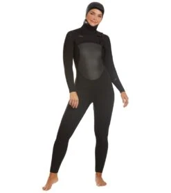 Xcel Women's Axis Hooded 5/4mm Fullsuit Wetsuit -Optimal Swimming Equipment 5666674704552 black 4a