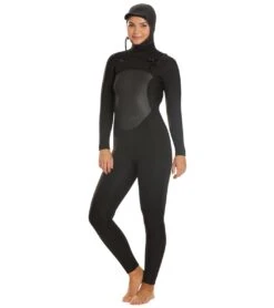 Xcel Women's Axis Hooded 5/4mm Fullsuit Wetsuit -Optimal Swimming Equipment 5666674704552 black 5a
