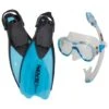 Giglio Silicone Mask, Fast Tech Dry Snorkel, And Sprint Fin Set -Optimal Swimming Equipment 5666874523816 blue 1a