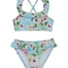 Girls' Watercolor Sports Ruffle Two Piece Bikini Set (Toddler, Little Kid) -Optimal Swimming Equipment 5667004088488 seafoamfloral 1a