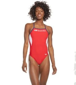 Speedo Lifeguard Energy Back One Piece Swimsuit -Optimal Swimming Equipment 5667052847272 usred 4a