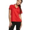 TYR Women's Alliance Tech Polo -Optimal Swimming Equipment 5667181363368 red 1a