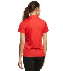 TYR Women's Alliance Tech Polo -Optimal Swimming Equipment 5667181363368 red 3a