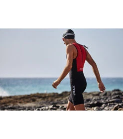 Zone3 Men's Streamline Sleeveless Swim Skin 7 Zone3 Men's Streamline Sleeveless Swim Skin -Optimal Swimming Equipment 5668191961256 blackred 3a