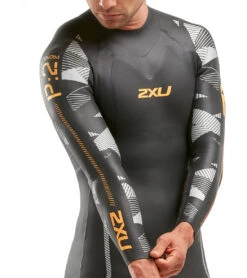 2XU Men's P:2 Propel Tri Wetsuit -Optimal Swimming Equipment 5668788273320 blackorangefizz 3a