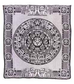 Mayan Calendar Blanket -Optimal Swimming Equipment 5669625200808 blackwhite 5a