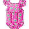 Girls' Palm Tree Floatation Swimsuit -Optimal Swimming Equipment 5669684052136 2t