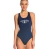 Lifeguard Wide Strap One Piece Swimsuit -Optimal Swimming Equipment 5670012453032 navy 1a