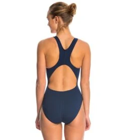 Lifeguard Wide Strap One Piece Swimsuit -Optimal Swimming Equipment 5670012453032 navy 3a