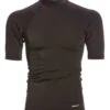 Men's Solid S/S UPF 50+ Sport Fit Rash Guard -Optimal Swimming Equipment 5670214828200 black 1a