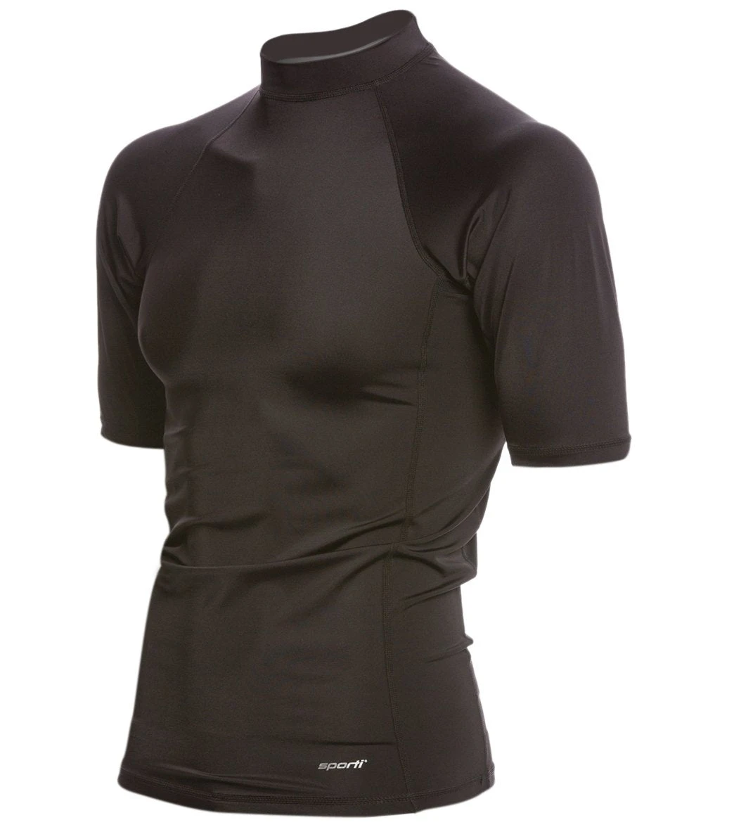 Men's Solid S/S UPF 50+ Sport Fit Rash Guard 4 Men's Solid S/S UPF 50+ Sport Fit Rash Guard - Image 2