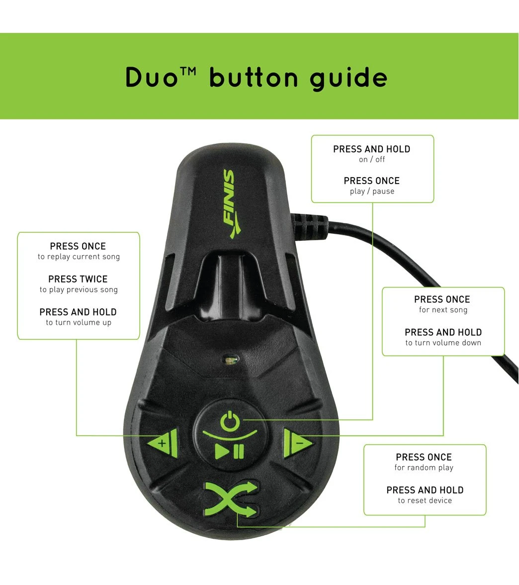 FINIS Duo Underwater Bone Conduction MP3 Player 10 FINIS Duo Underwater Bone Conduction MP3 Player - Image 8