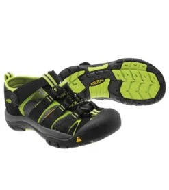 Keen Youth's Newport H2 Water Shoes -Optimal Swimming Equipment 5671117193384 blacklimegreen 3a