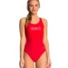 Lifeguard Female Solid HP Back One Piece Swimsuit 2 Lifeguard Female Solid HP Back One Piece Swimsuit -Optimal Swimming Equipment 5671682867368 red 1a