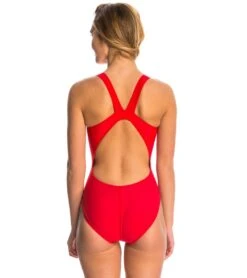 Lifeguard Female Solid HP Back One Piece Swimsuit 7 Lifeguard Female Solid HP Back One Piece Swimsuit -Optimal Swimming Equipment 5671682867368 red 3a