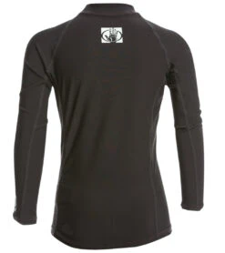 Body Glove Basic Youth Fitted Long Sleeve Rashguard -Optimal Swimming Equipment 5672061862056 black 3a