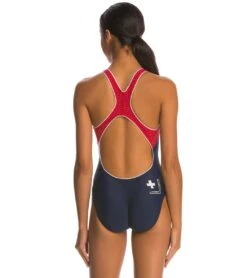 Nike Swim LifeLifeguard Power Back Tank One Piece Swimsuit -Optimal Swimming Equipment 5672065335464 midnightnavy 3a