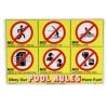 "Icon Pool Rules" 18" X 12" Sign -Optimal Swimming Equipment 5672344158376 2t
