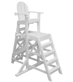 Tall Recycled Plastic Lifeguard Chair W/Front Ladder