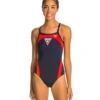 Lifeguard Splice Butterfly Back One Piece Swimsuit 2 Lifeguard Splice Butterfly Back One Piece Swimsuit -Optimal Swimming Equipment 5672568750248 navyred 1a