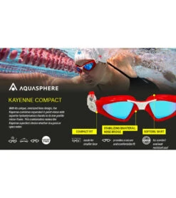 AQUASPHERE Kayenne Compact Fit Goggle 10 AQUASPHERE Kayenne Compact Fit Goggle -Optimal Swimming Equipment 5672644608168 glitterpowderblue 4a