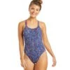 Nike Women's HydraStrong Pixel Party Spider Back One Piece Swimsuit (SwimOutlet Exclusive) -Optimal Swimming Equipment 5677929300136 redblue 1a