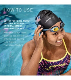 FINIS Amnis Stream Headphones -Optimal Swimming Equipment 5678022426792 black 9a