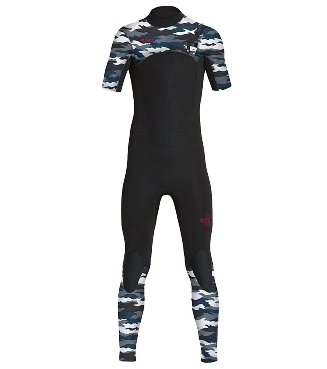 Xcel Boys' Comp 2mm Short Sleeve Fullsuit Wetsuit (Big Kid) 3 Xcel Boys' Comp 2mm Short Sleeve Fullsuit Wetsuit (Big Kid)