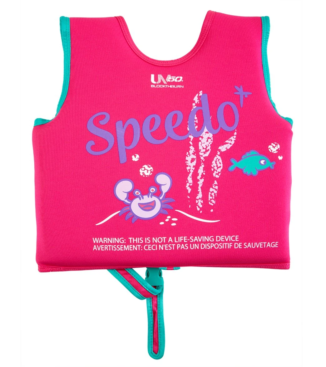 Speedo Girls' Learn To Swim Printed Neoprene Swim Vest (2yrs-6yrs) 4 Speedo Girls' Learn To Swim Printed Neoprene Swim Vest (2yrs-6yrs) - Image 2