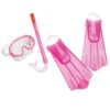 Speedo Kids Mask, Snorkel, And Fin Snorkeling Set -Optimal Swimming Equipment 5689578815656 pinkfrost 1a