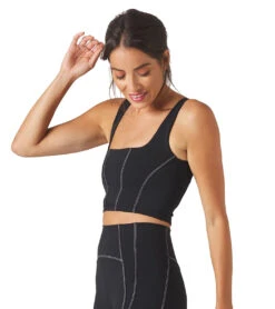 Corseted Yoga Sports Bra -Optimal Swimming Equipment 5881864978600 blackwhite 4a