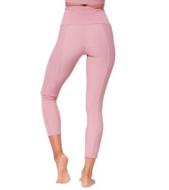 Onzie Ribbed Sweetheart 7/8 Yoga Leggings -Optimal Swimming Equipment 6062964834472 antiquerose 3a
