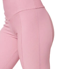 Onzie Ribbed Sweetheart 7/8 Yoga Leggings -Optimal Swimming Equipment 6062964834472 antiquerose 5a