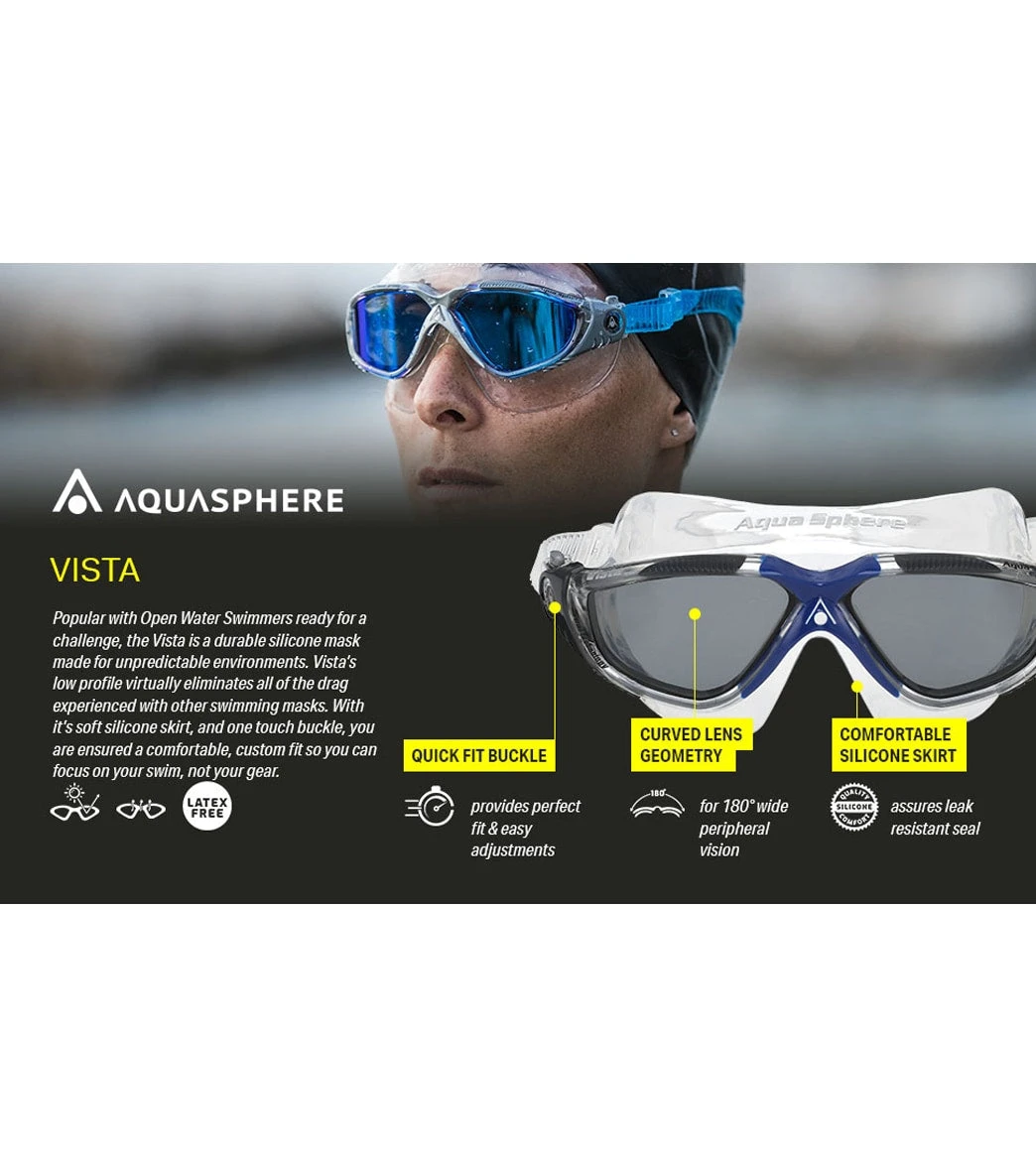 AQUASPHERE Vista Clear Lens Mask 9 AQUASPHERE Vista Clear Lens Mask - Image 7