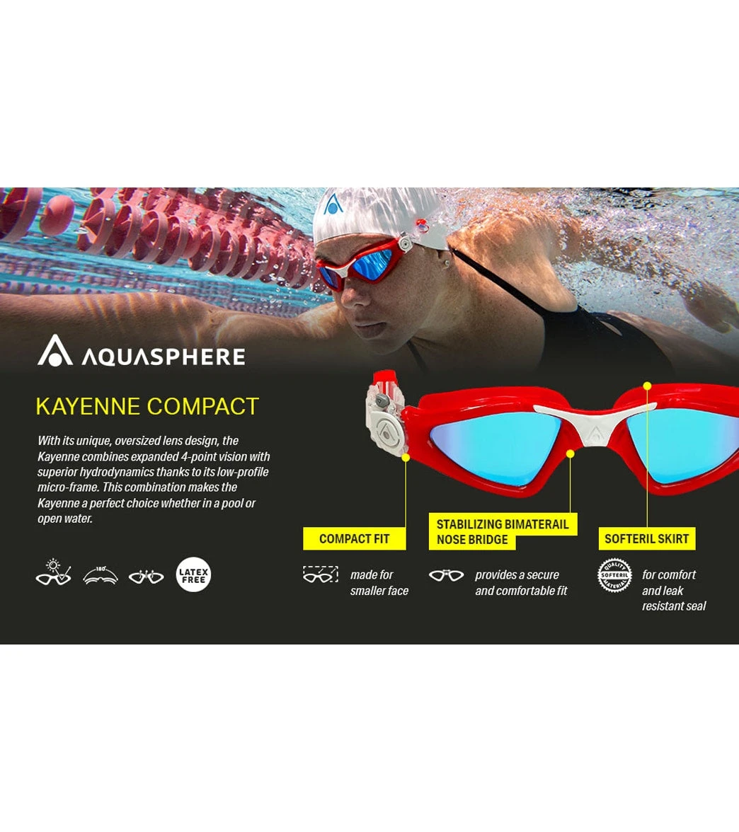 AQUASPHERE Kayenne Compact Fit Polarized Lens Goggle 10 AQUASPHERE Kayenne Compact Fit Polarized Lens Goggle - Image 8