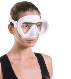 CRESSI A1 Yellow Anti-Fog Lens Scuba Mask -Optimal Swimming Equipment 6229797830824 whitewhite 4a