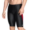 Speedo Men's Powerflex Eco Tone Setter Jammer Swimsuit -Optimal Swimming Equipment 6296461672616 blackred 1a