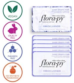 Sweet Dreams Aromatherapy Sheet Mask 5 Count, Yarrow Lavender -Optimal Swimming Equipment 6611789414568 5