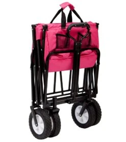 Collapsible Folding Outdoor Utility Wagon -Optimal Swimming Equipment 6655675957416 pink 3a