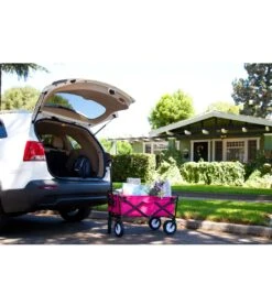 Collapsible Folding Outdoor Utility Wagon -Optimal Swimming Equipment 6655675957416 pink 4a