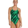 TYR Women's Vitric Trinityfit One Piece Swimsuit -Optimal Swimming Equipment 6663779877032 green 1a