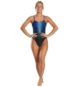 TYR Women's Odyssey Cutoutfit One Piece Swimsuit 10 TYR Women's Odyssey Cutoutfit One Piece Swimsuit -Optimal Swimming Equipment 6663787905192 blue 4a
