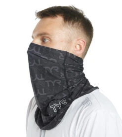 TYR Unisex Neck Gaiter -Optimal Swimming Equipment 6696989687976 blkgrey 3a
