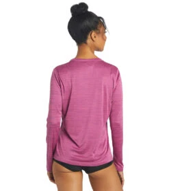 Women's L/S Hybrid UPF 50+ Sun Shirt 8 Women's L/S Hybrid UPF 50+ Sun Shirt -Optimal Swimming Equipment 6728916631720 fushia 3a