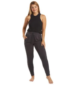 FREE PEOPLE Back Into It Sweatpant Joggers -Optimal Swimming Equipment 6735497887912 black 4a