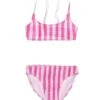 Girls' Fiesta Stripe Shirred Crop Two Piece Bikini (Big Kid) 2 Girls' Fiesta Stripe Shirred Crop Two Piece Bikini (Big Kid) -Optimal Swimming Equipment 6747574337704 pink 1a