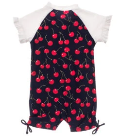 Girls' Ma Cheri Short Sleeve Ruffle Sunsuit (Baby, Toddler) 7 Girls' Ma Cheri Short Sleeve Ruffle Sunsuit (Baby, Toddler) -Optimal Swimming Equipment 6747575222440 navy 2a