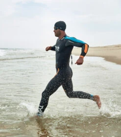 TYR Men's Hurricane Cat 2 Fullsleeve Triathlon Wetsuit -Optimal Swimming Equipment 6751580749992 blackblueorange 3a